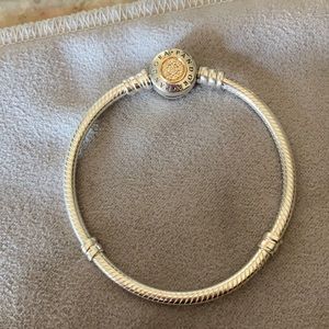 Pandora Signature Clasp Bracelet with 14K Gold